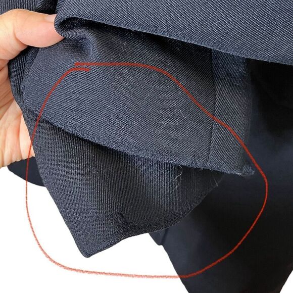 ASPESI Vintage Wool Pea Coat Navy Double Breasted Men’s XL Flawed Distressed - Picture 10 of 14